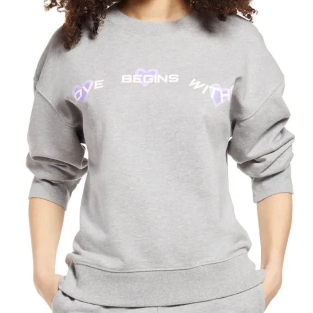 NWT bp. 100% Organic Cotton "Love Begins Within" Sweatshirt Size‎ Small 5037